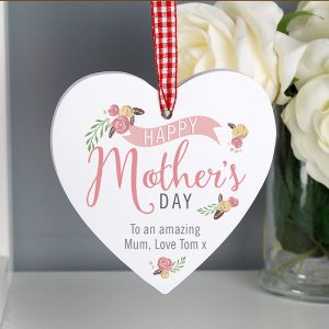 Mother's Day Personalised Wooden Heart