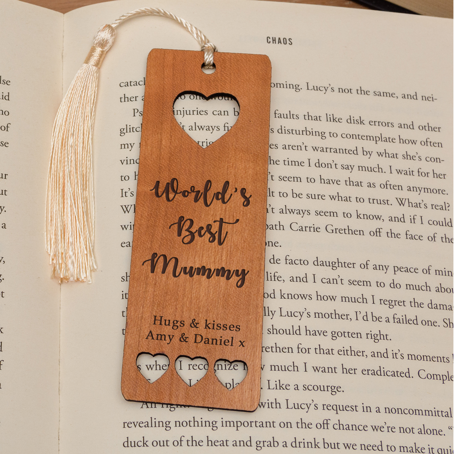 Wooden bookmark Ideal Gift /& Keepsake Personalised Bookmark