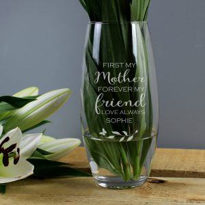 Personalised 'First My Mother - Forever My Friend' Bullet Vase