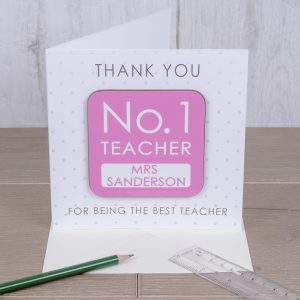 Coaster Card - No.1 Teacher