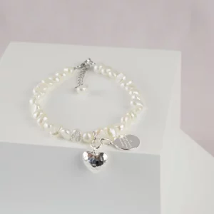 Personalised Freshwater Pearl Pendant Bracelet